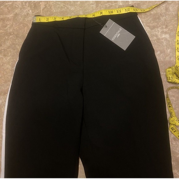 Essentials by ABS Women Black Casual Pants Size 2 Leg Stripe With Red And White￼ - Picture 6 of 11